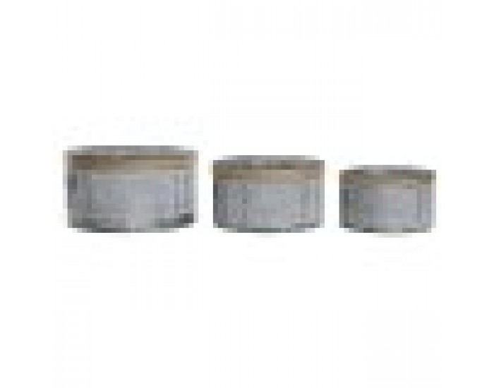 Комплект саксии DKD Home Decor Кафяв Сив Метал Въже Vintage Износени 38 x 38 x 21 cm