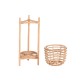 Саксия DKD Home Decor 25 x 25 x 70 cm Естествен Pатан Bali