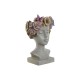 Саксия Home ESPRIT Сив Многоцветен влакно Магнезиев chica 32 x 28 x 53 cm