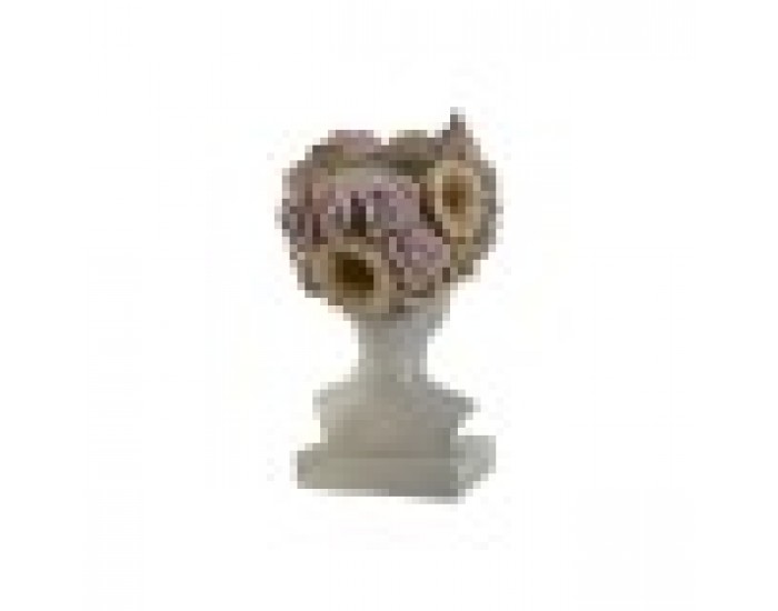 Саксия Home ESPRIT Сив Многоцветен влакно Магнезиев chica 32 x 28 x 53 cm