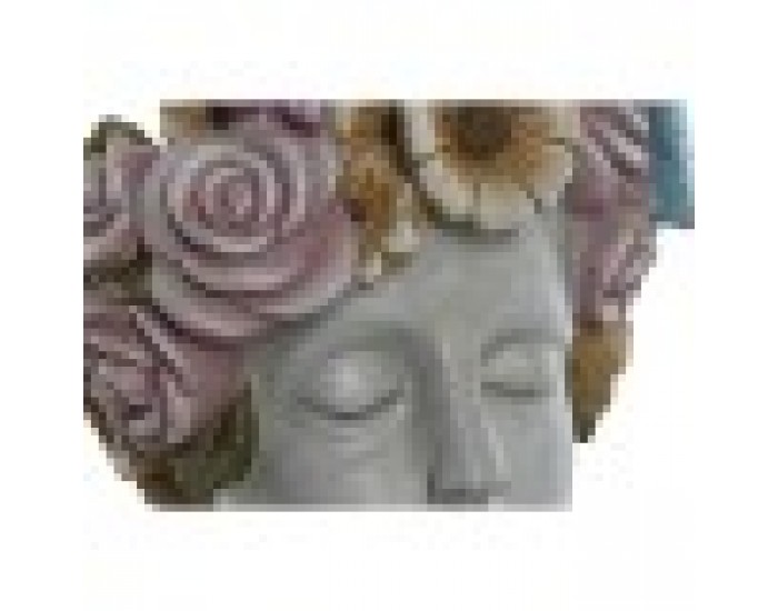 Саксия Home ESPRIT Сив Многоцветен влакно Магнезиев chica 32 x 28 x 53 cm