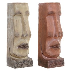 Саксия DKD Home Decor Бежов Смола теракота (2 pcs) (16 x 17 x 49 cm) - Articole de grădinărit, ghivece, sisteme de irigare