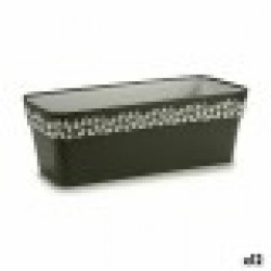 Самополиваща Сеялка Stefanplast Cloe Антрацит Пластмаса 49,5 x 17 x 19 cm (12 броя) - Articole de grădinărit, ghivece, sisteme de irigare