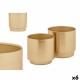 Комплект Саксии за цветя GiftDecor 40055-G Златен Желязо 18 x 16,5 x 18 cm 16 x 15,5 x 16 cm (6 броя)