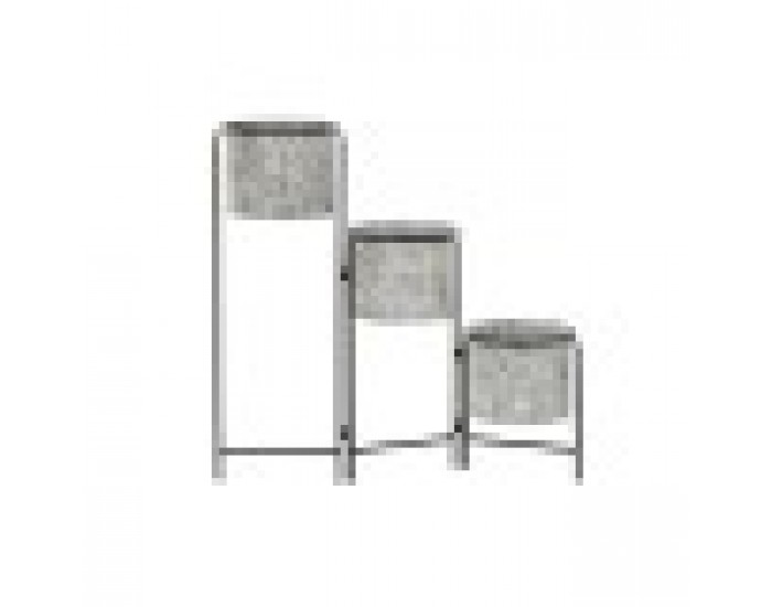 Саксия DKD Home Decor Сив Метал (82 x 25 x 81 cm)