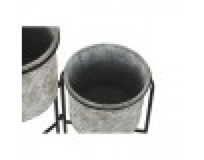Саксия DKD Home Decor Сив Метал (82 x 25 x 81 cm)