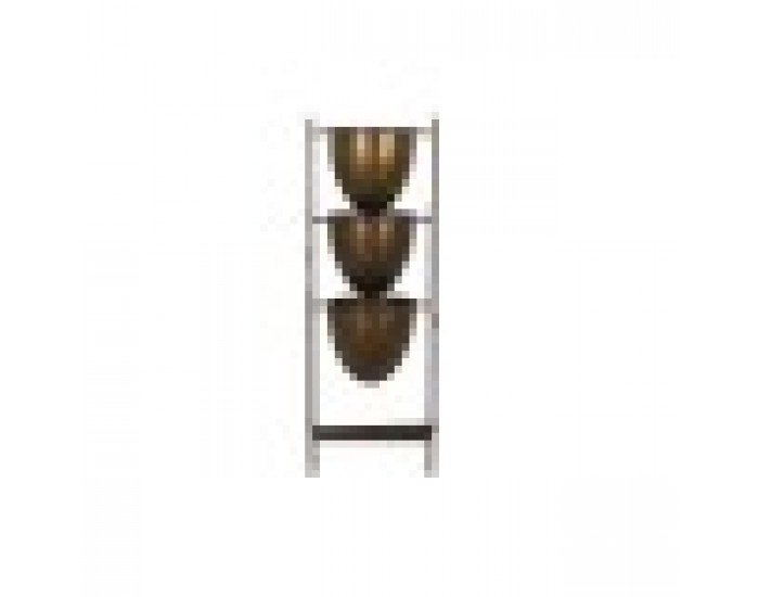 Саксия DKD Home Decor Черен Метал Мед Vintage (35 x 26,5 x 105 cm)