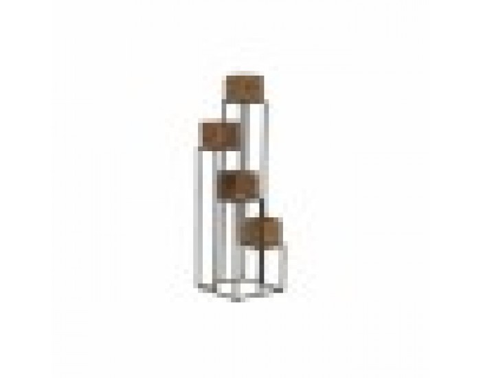 Саксия DKD Home Decor Кафяв Черен Многоцветен Дървен Метал Модерен 40 x 40 x 120 cm 40 x 40 x 138 cm