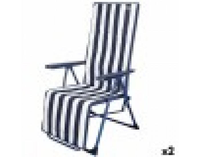 Lamamistool Aktive Бял Морско син наклоняем Раиран 147 x 70 x 48 cm (2 броя)