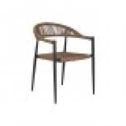 Стол Home ESPRIT Кафяв Черен Алуминий Pатан 56 x 60 x 78 cm - Home esprit