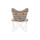 Aiatool DKD Home Decor Оранжев Памук Бял Желязо (74 x 65 x 90 cm)