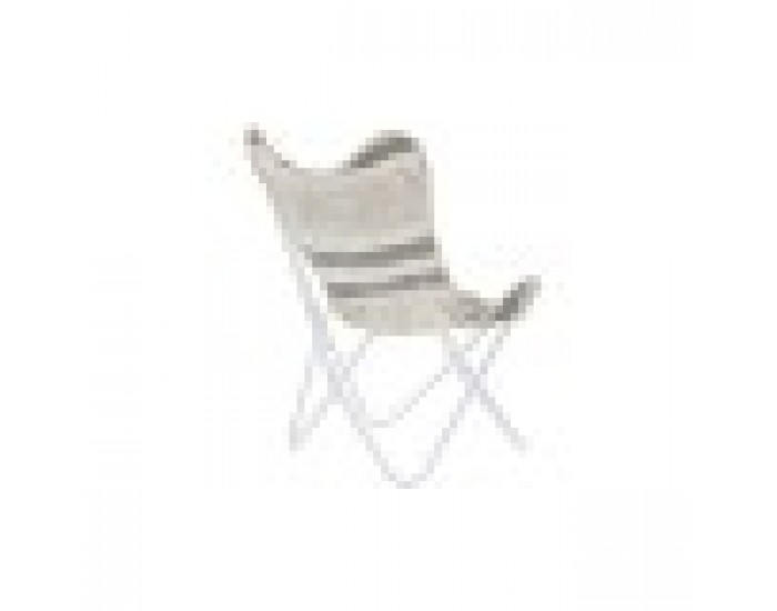 Aiatool DKD Home Decor Сив Памук Бял Желязо (74 x 65 x 90 cm)