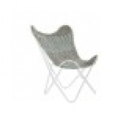 Aiatool DKD Home Decor Син Памук Мента Бял Желязо (74 x 65 x 90 cm) - Mobilier de grădină, accesorii și umbrele