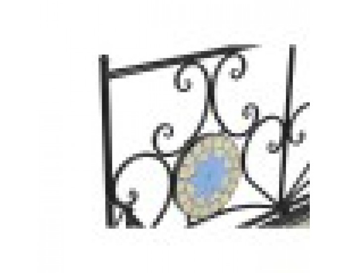 Пейка DKD Home Decor 111 x 54 x 88 cm Керамика Мозайка Черен Метал Многоцветен