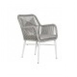 Градинско кресло Home ESPRIT Бял Сив Алуминий синтетичен ратан 57 x 63 x 84 cm - Mobilier de grădină, accesorii și umbrele