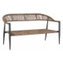 Градински диван Home ESPRIT Алуминий 131 x 55 x 76 cm - Mobilier de grădină, accesorii și umbrele