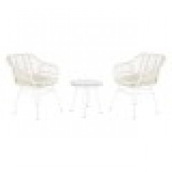 Комплект от маса с 2 стола DKD Home Decor 56 x 57,5 x 82 cm - Mobilier de grădină, accesorii și umbrele