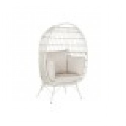 Градинско кресло DKD Home Decor Бял Метал синтетичен ратан 99 x 71 x 147 cm - Mobilier de grădină, accesorii și umbrele