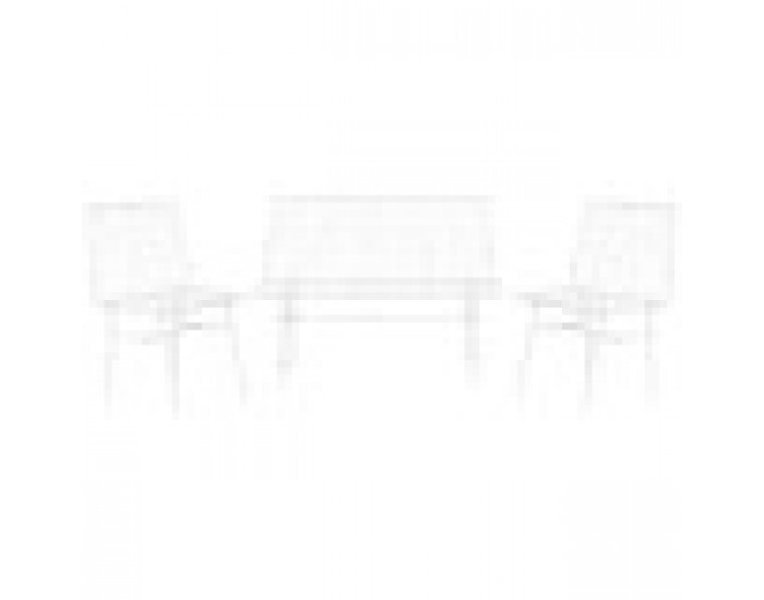 Комплект от Маса и 3 Кресла Home ESPRIT Бял Метал 115 x 53 x 83 cm