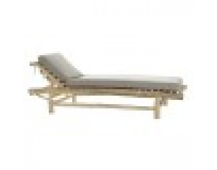 Lamamistool DKD Home Decor Естествен Тик полиестер Светло сив (209 x 86 x 35 cm)