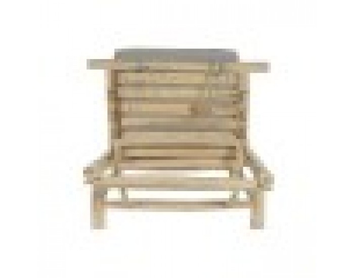 Lamamistool DKD Home Decor Естествен Тик полиестер Светло сив (209 x 86 x 35 cm)