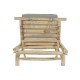 Lamamistool DKD Home Decor Естествен Тик полиестер Светло сив (209 x 86 x 35 cm)