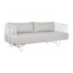 Фотьойл Home ESPRIT Бял Бежов Метал 180 x 66 x 66 cm - Grădină