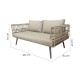 Двуместно канапе Ariki 161 x 84 x 67 cm синтетичен ратан Стомана