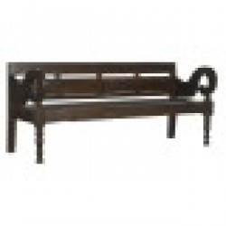 Пейка Home ESPRIT Тъмно сив тиково дърво 196 x 68 x 82 cm - Mobilier de grădină, accesorii și umbrele