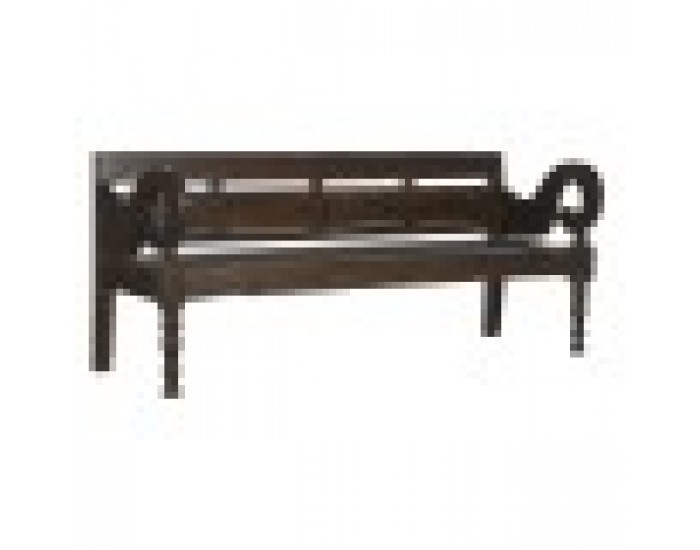 Пейка Home ESPRIT Тъмно сив тиково дърво 196 x 68 x 82 cm