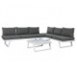 Комплект от диван и маса Home ESPRIT Метал 130 x 68 x 65 cm - Mobilier de grădină, accesorii și umbrele