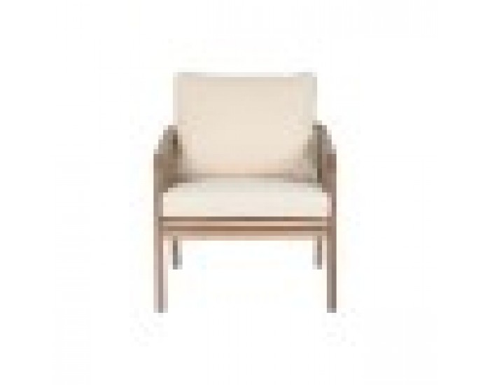 Комплект от Маса и 3 Кресла Home ESPRIT Кафяв Въже Aкациево дърво 138 x 79 x 83 cm