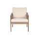 Комплект от Маса и 3 Кресла Home ESPRIT Кафяв Въже Aкациево дърво 138 x 79 x 83 cm