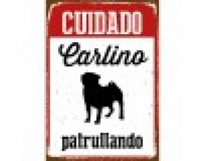 Табелка Magnet & Steel Cuidado Carlino Patrullando 14,8 x 21 cm