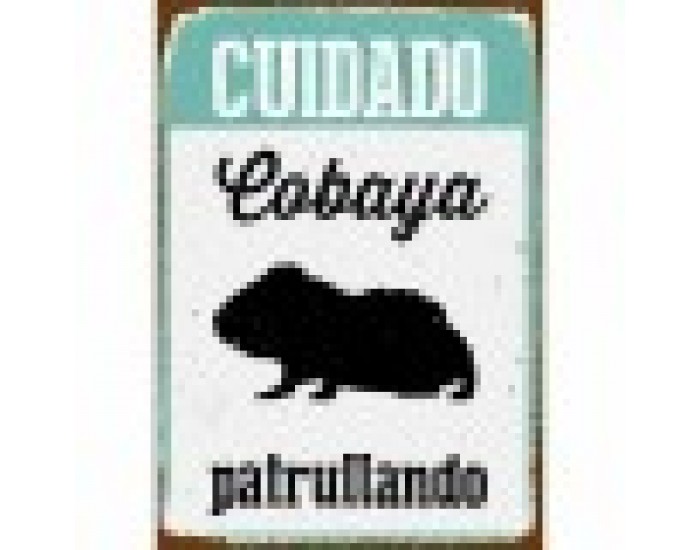 Табелка Magnet & Steel Cuidado Cobaya Patrullando 14,8 x 21 cm