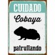 Табелка Magnet & Steel Cuidado Cobaya Patrullando 14,8 x 21 cm