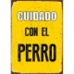 Табелка Magnet & Steel Cuidado con el Perro 14,8 x 21 cm - Iluminat exterior, plase și decorațiuni