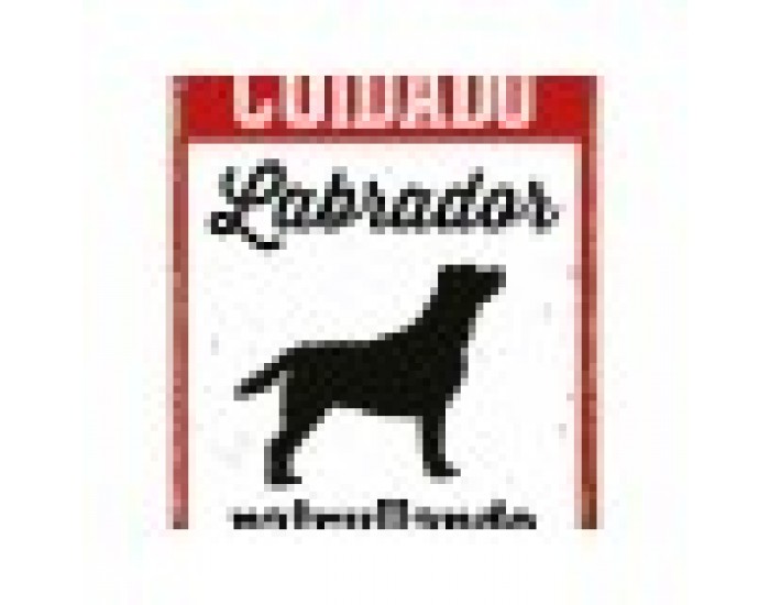 Табелка Magnet & Steel Cuidado Labrador Patrullando 14,8 x 21 cm