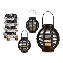 Latern LED Свещ Пластмаса Тъмно сив (21 x 25 x 21 cm) - Iluminat exterior, plase și decorațiuni