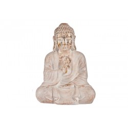Decorative Figure for Garden Буда Бял/Златен Полирезин (23,5 x 49 x 36 cm) - Comparare produse