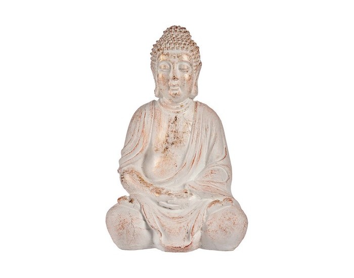 Decorative Figure for Garden Буда Бял/Златен Полирезин (24,5 x 50 x 31,8 cm)