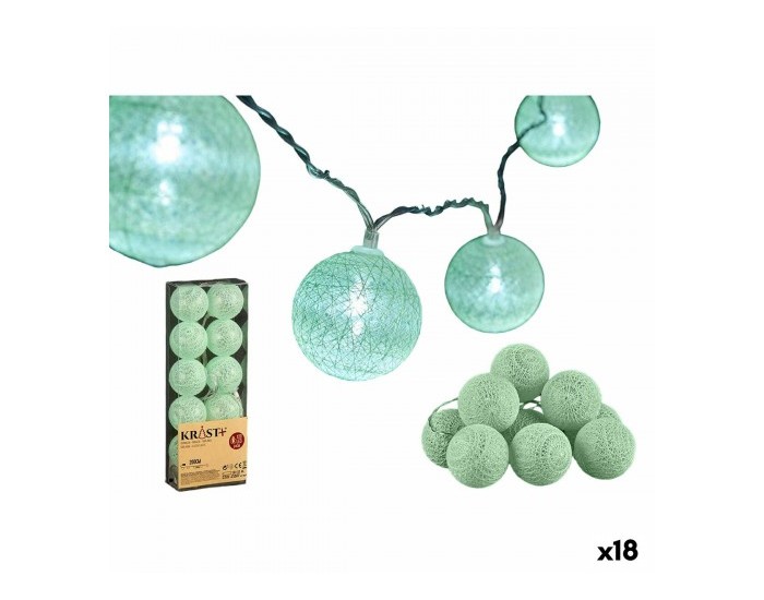 Гирлянда от LED Топки Мента Ø 6 cm 2 m (18 броя)