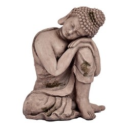 Decorative Figure for Garden Буда Сив Полирезин (28,5 x 43,5 x 37 cm) - Iluminat exterior, plase și decorațiuni