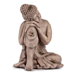 Decorative Figure for Garden Буда Сив Полирезин (34,5 x 54,5 x 31 cm) - Iluminat exterior, plase și decorațiuni