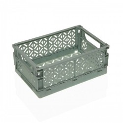 Сгъваема кутия Versa Зелен полипропилен (25 x 10 x 16,5 cm) - Cutii, organizatoare și alte produse de depozitare