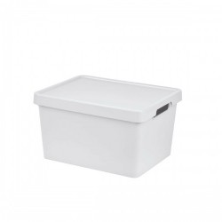 Кутия за Съхранение с Капак Tontarelli Maya Бял 16,2 L 36 x 28 x 20 cm - Cutii, organizatoare și alte produse de depozitare