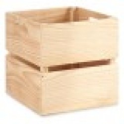 Кутия за Съхранение Естествен бор (30 x 30 x 30 cm) - Cutii, organizatoare și alte produse de depozitare