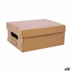 Кутия за Съхранение с Капак Confortime Картон 30 x 22,5 x 12,5 cm (12 броя) - Cutii, organizatoare și alte produse de depozitare