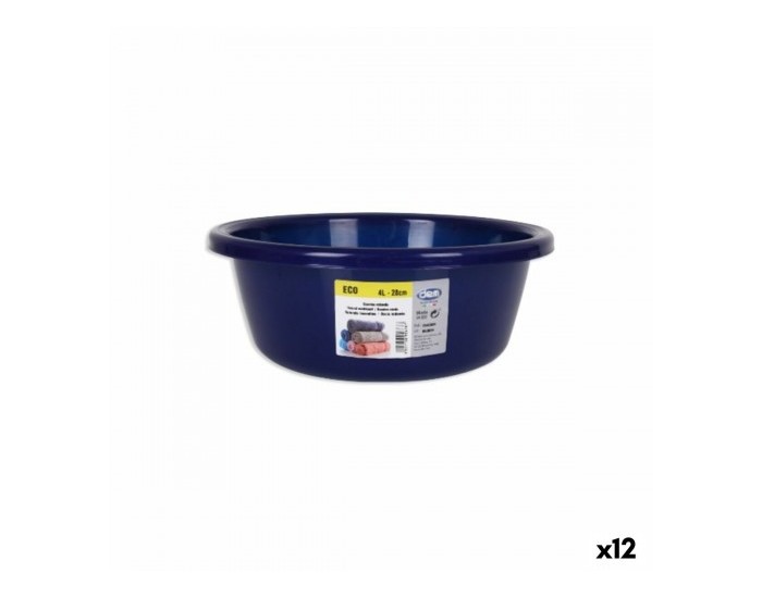 Купа за Измиване Dem Eco Кръгъл Син 4 L 28 x 28 x 11 cm (12 броя)