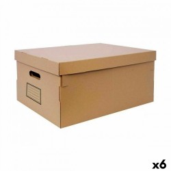 Кутия за Съхранение с Капак Confortime Картон 45 x 35 x 20 cm (6 броя) - Cutii, organizatoare și alte produse de depozitare